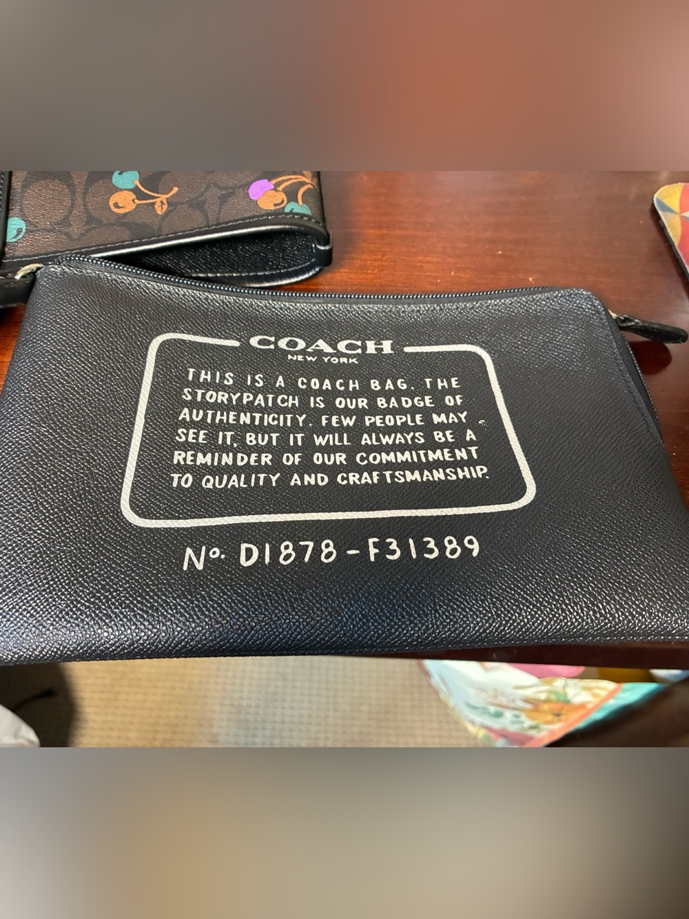 Coach Reversible Cherry Print Tote with Pouch - Picture 7 of 7